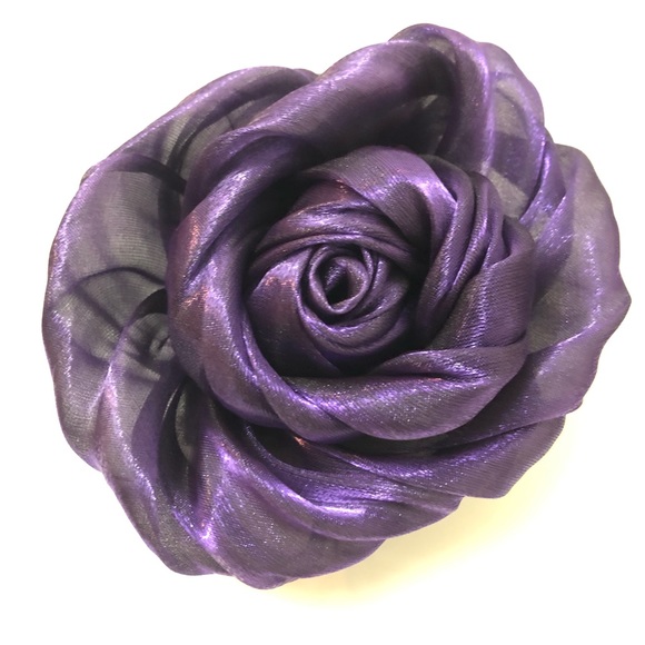 Lane Bryant Fabric Floral Brooch Pin Hair Clip NWT - Picture 2 of 7